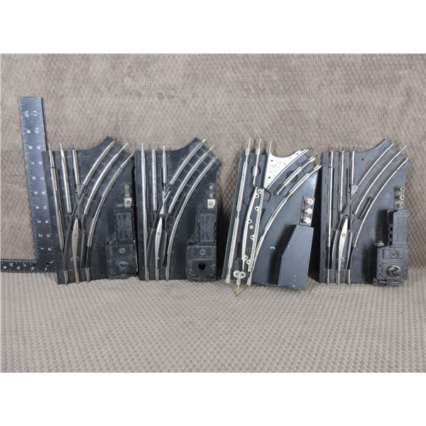 O Gauge Track Rail Switches - 4 Pieces