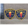 Image 1 : Rimbey Police Dept Set of 2 Shoulder Badges Est. 1977