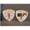 Image 2 : Rimbey Police Dept Set of 2 Shoulder Badges Est. 1977