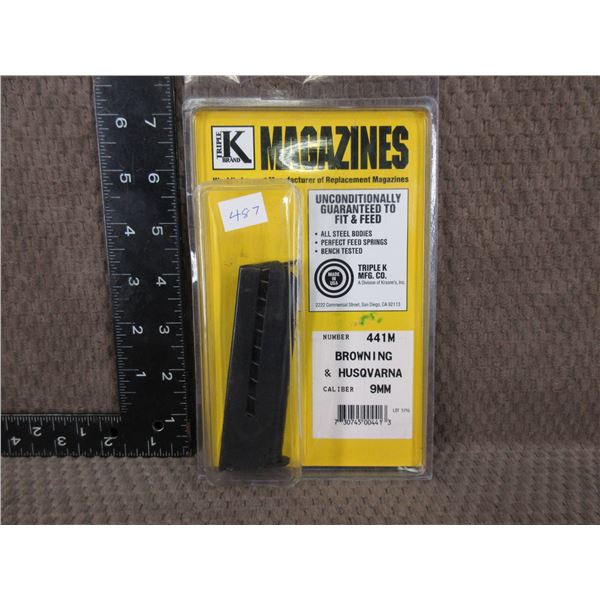 Triple K Magazine - Browning & Husqvarna 9MM - # 441M