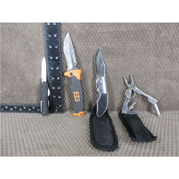 3 Knives & 1 Tool Plyers Set