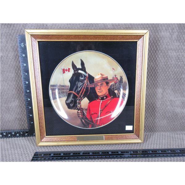RCMP Framed Plate called Scarlet & Gold by Robert Banks