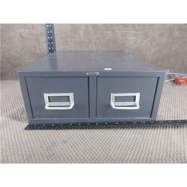 Double Drawer Metal Card Cabinet