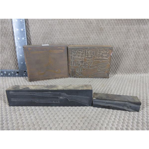 4 - Vintage Printing Plates of Guns & Parts Diagrams