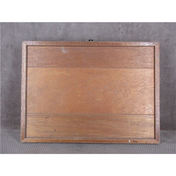 Wood Display Box - Needs New Glass/Plexi Glass