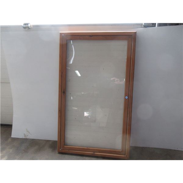 Wood Display Box - Needs New Glass/Plexi Glass