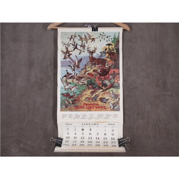 Collector Reproduction Calender 1904 Remington Game