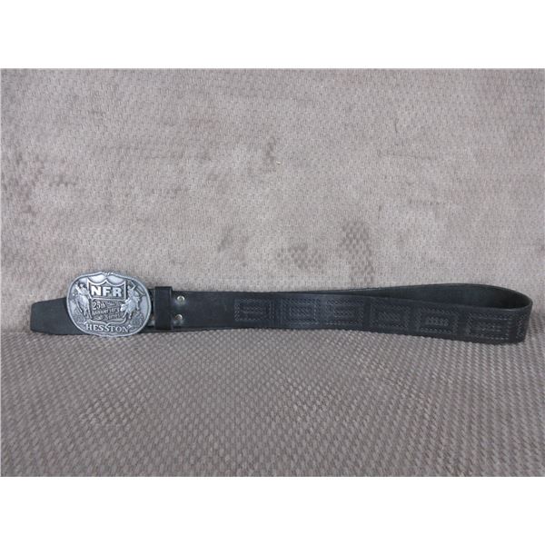 Heston Buckle 25 Anniversary Series on Black Belt