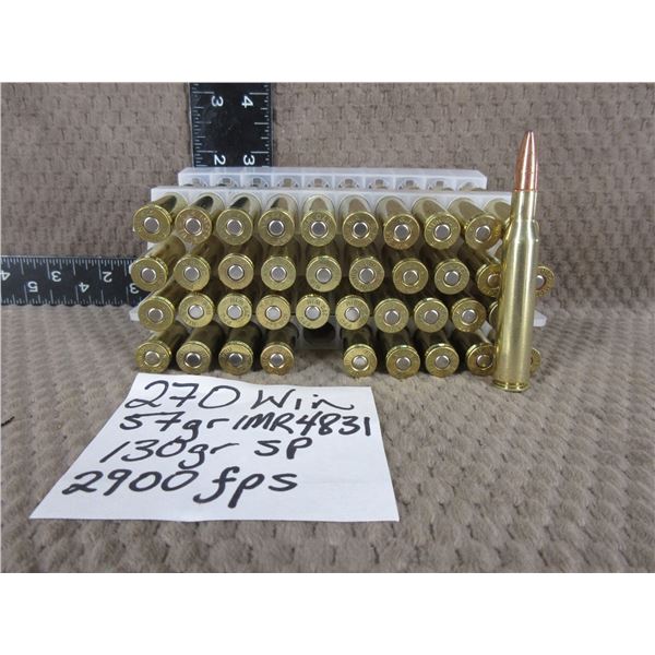 270 Winchester Bag of 40 - Reloads sold as componets