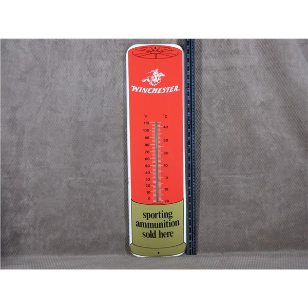 Winchester Adverstising Thermometer Store Metal Sign