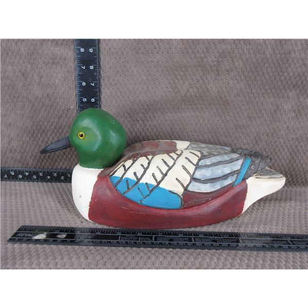 Wood Painted Spoon Bill Drake by HM Clarke 1997