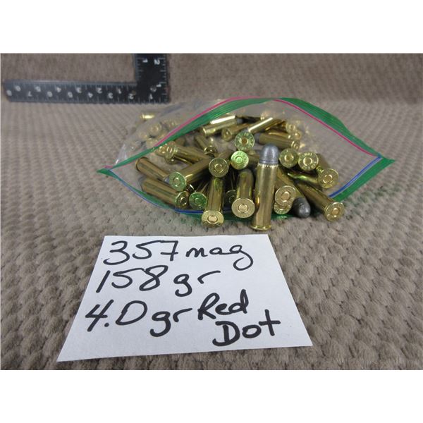 357 Magnum Bag of 50 - Reloads sold as componets