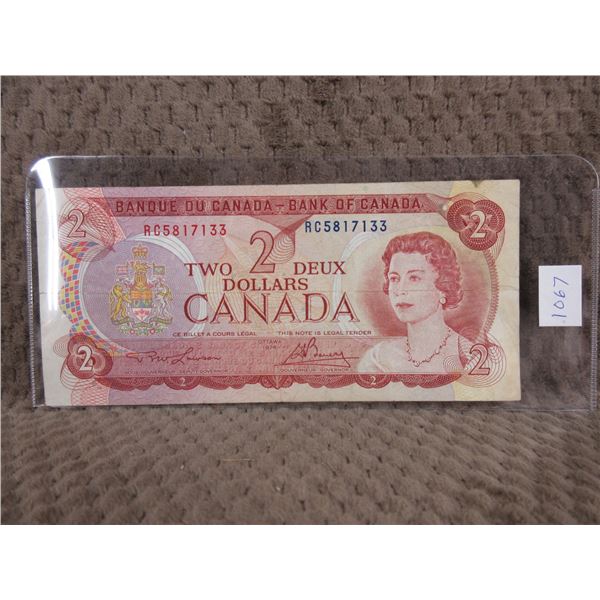 1974 Canada Two Dollar Bill