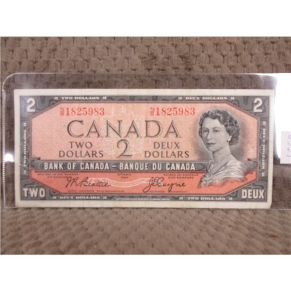 1954 Canada Two Dollar Bill