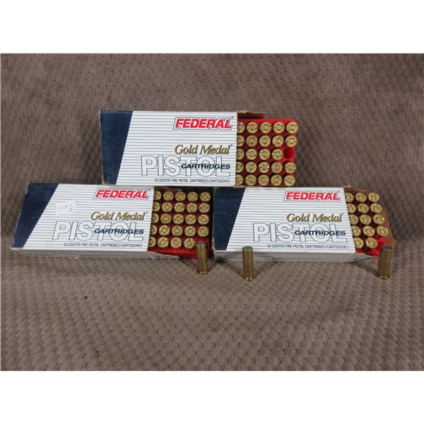 38 Spl Federal 148gr Lead Wadcutter Match - 3 Boxes of 50