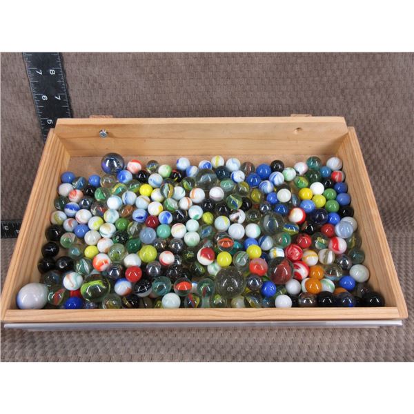 Jar of Marbles - Various Types and  Sizes