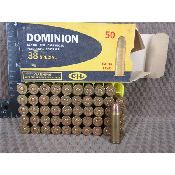 38 Special Dominion 158 gr, Lead - Collector Box of 50