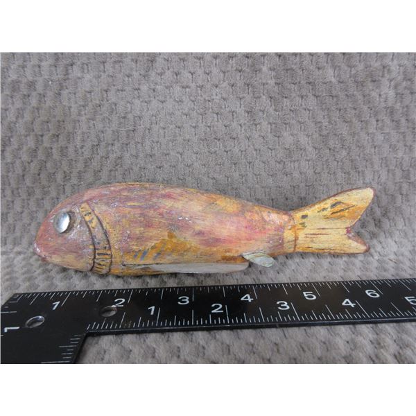 Vintage Handmade Fish with Weights in Bottom