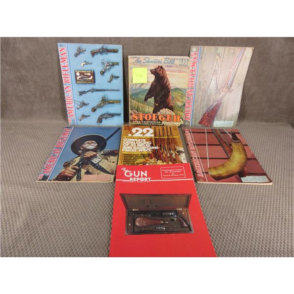 1950 Shooters Bible and 6 Gun Magazines