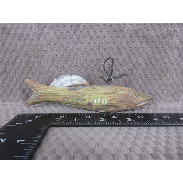 Vintage Handmade Fish with Weight in Bottom