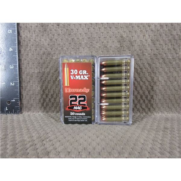 22 Mag Hornady 30 gr V-Max - 2 Sealed Boxes of 50