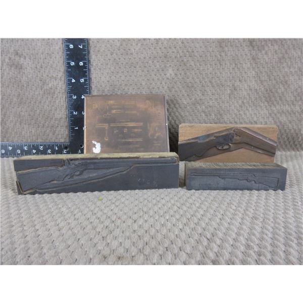 4 - Vintage Printing Plates of Guns & Parts Diagrams