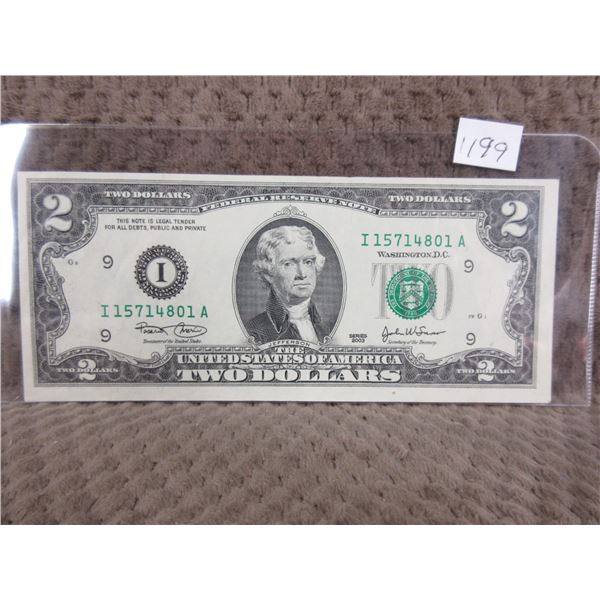 2003 USA Two Dollar Bill