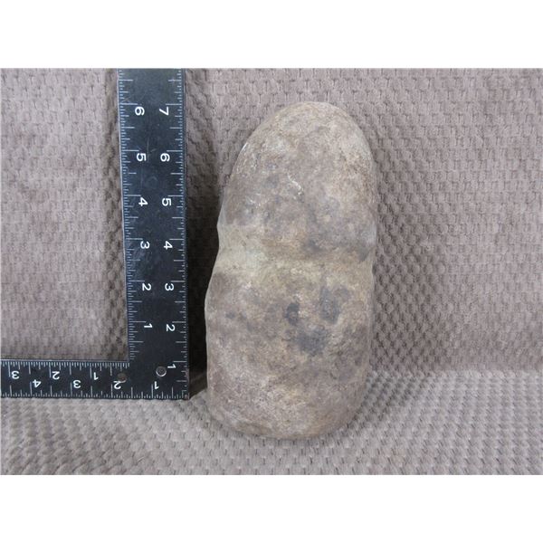 Native American Large Grooved Stone Hammer/War Club