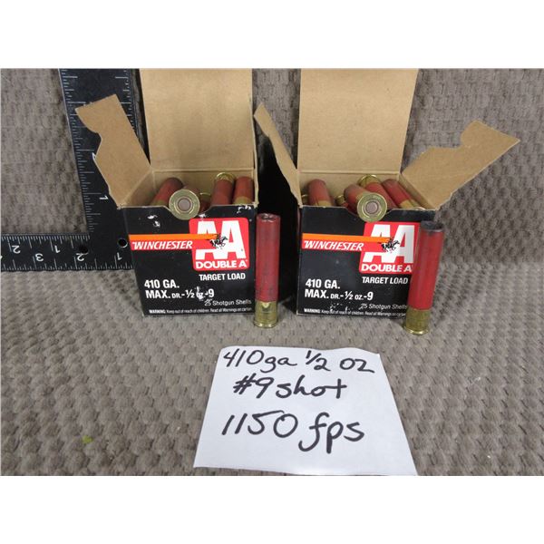 410 ga 2 1/2" - 2 Boxes of 25 - Reloads sold as componets