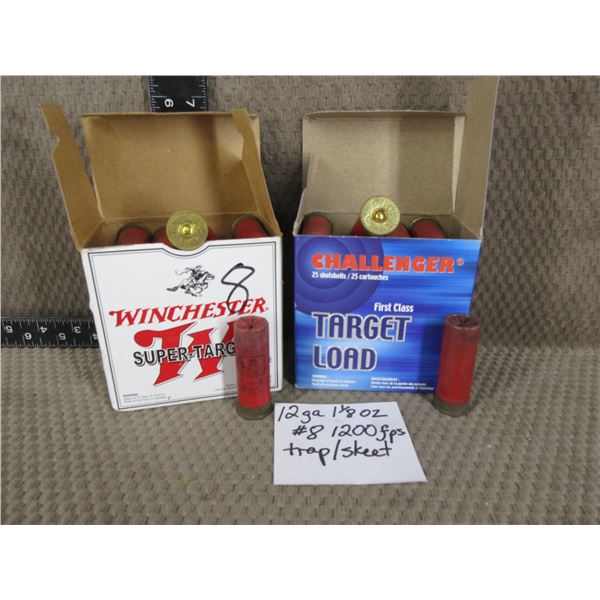 12 ga 2 3/4" - 2 Boxes of 25 - Reloads sold as componets
