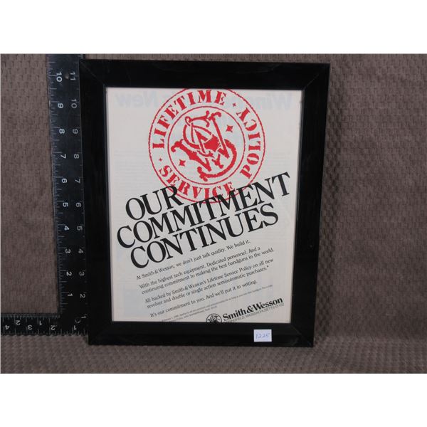 Smith & Wesson - Lifetime Service Policy in Picture Frame