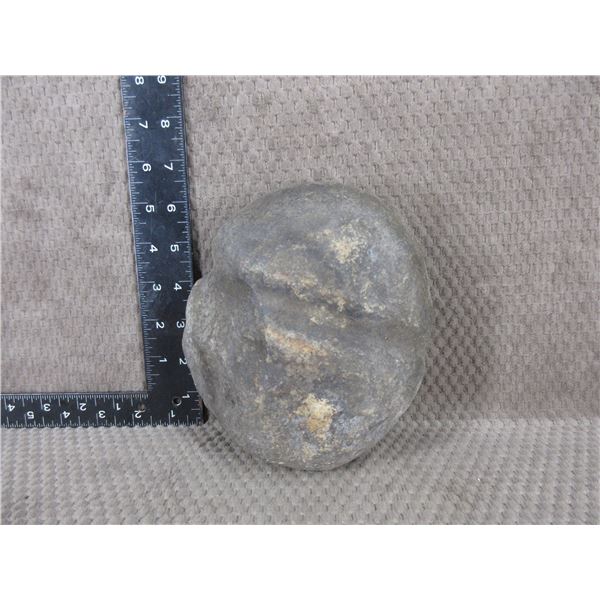 Native American Large Grooved Stone Hammer/War Club