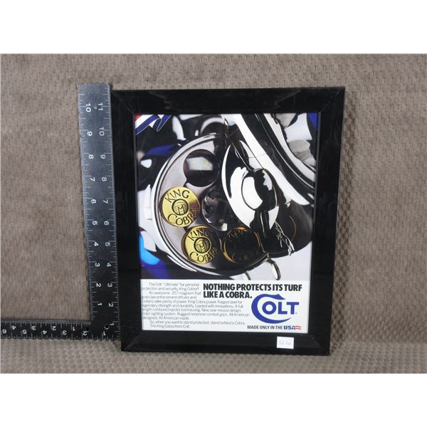 Colt King Cobra Advertising Poster in Picture Frame