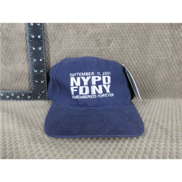NYPD FDNY September 11, 2001 Remembered Forever Cap