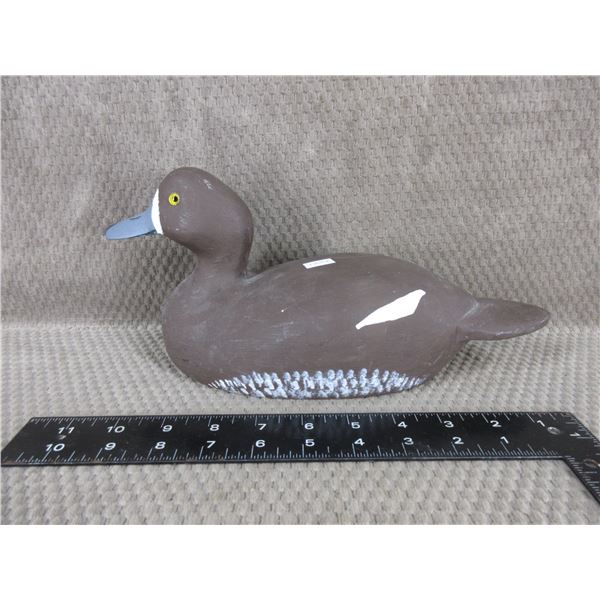 Hand Carved Duck Decoy by CM