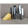 Image 1 : Set of Assorted Kitchen Knifes and Block