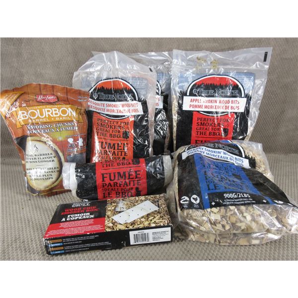 6 Full Bags of Smoking Chips & Wood Chip Smoker Box
