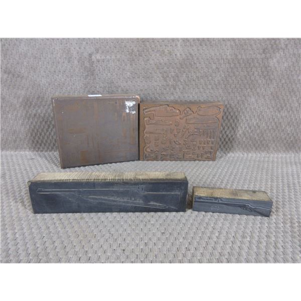 4 - Vintage Printing Plates of Guns & Parts Diagrams
