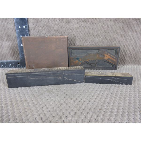 4 - Vintage Printing Plates of Guns & Parts Diagrams