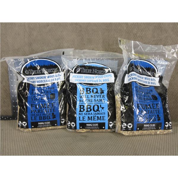 3 Full Bags of Smoking Chips & Wood Chip Smoker Box