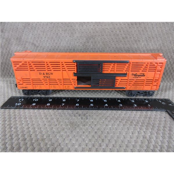 O Gauge Cattle Car D & RGW #9763 - Built by Lionel