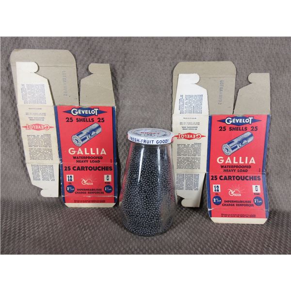 2 - Empty Gevelot Collector Boxes & Jar of Shot - #4