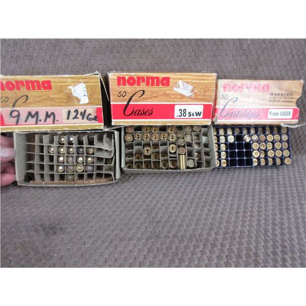 3 Part Boxes of mixed up Brass & Live Ammo