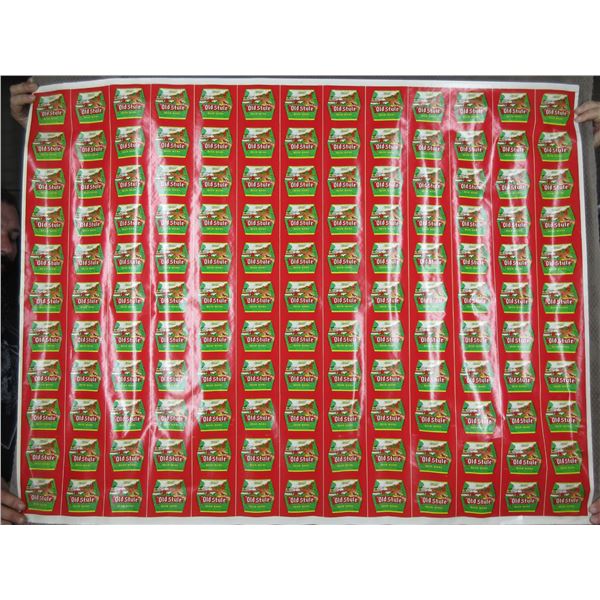 Large Sheet of "Old Style" Beer Labels