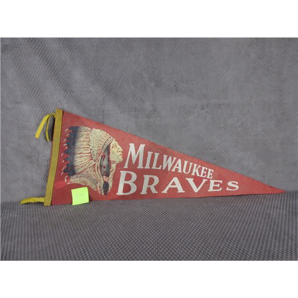 Milwaukee Braves Baseball Pennant - 1950's ???