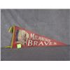 Image 1 : Milwaukee Braves Baseball Pennant - 1950's ???
