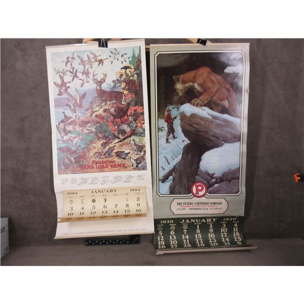 2 Vintage Replica Calenders - Peters & Remington