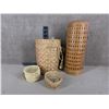 Image 1 : Indigenous Fish Trap & 3 - Wicker Type Baskets