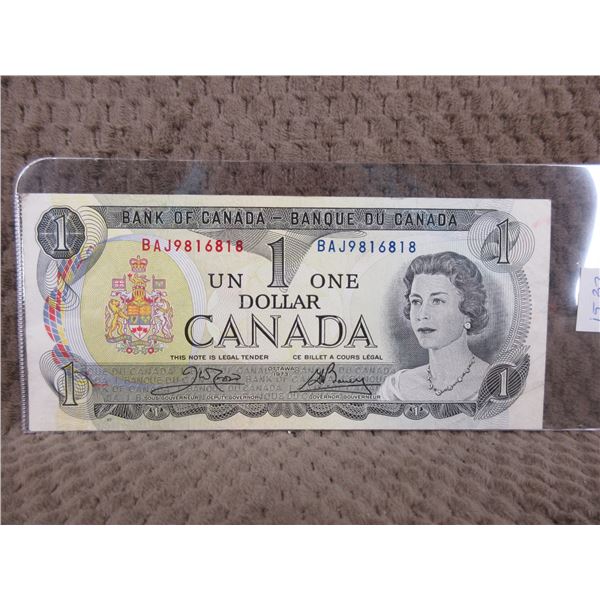 1973 Canada One Dollar Bill