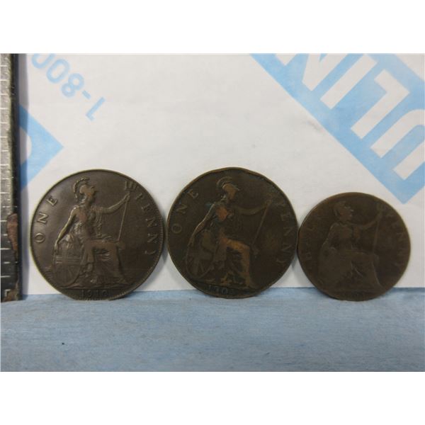 3 - King Edward VII Coins